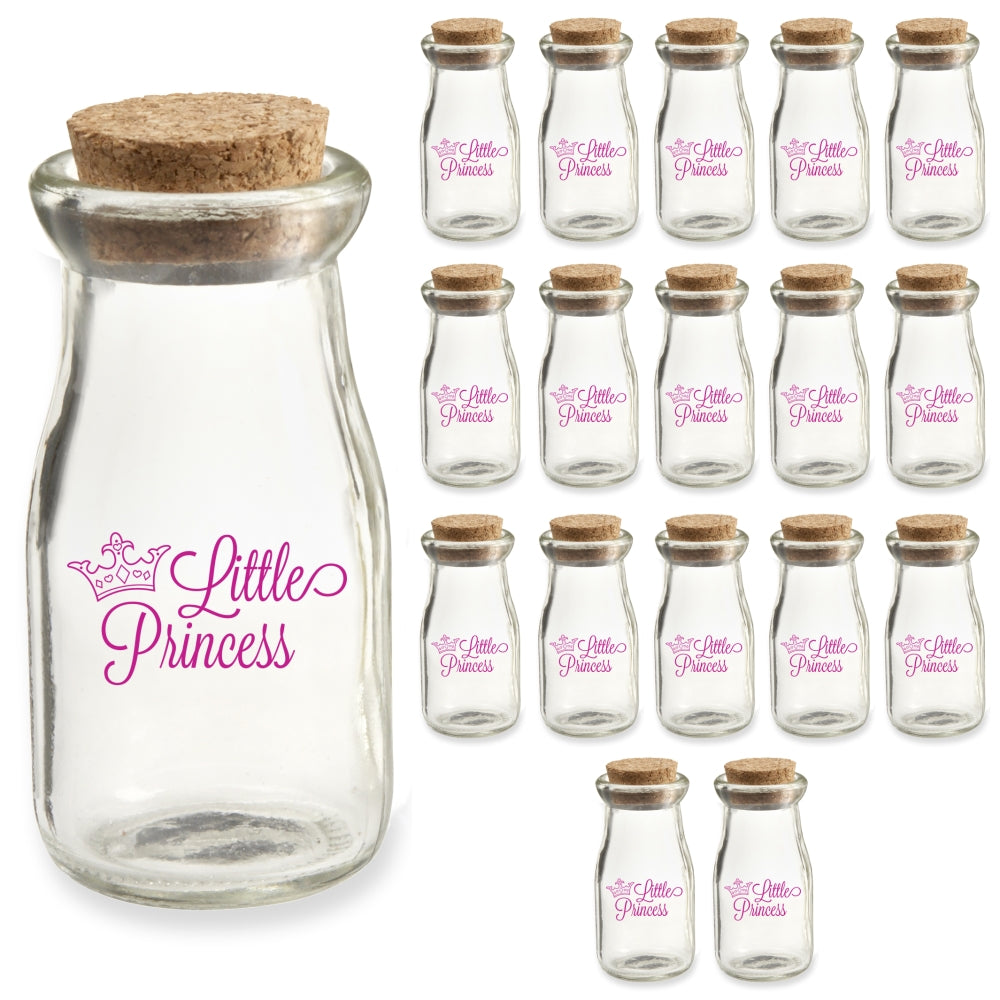 3.8 oz. Vintage Milk Bottle Favor Jar - Little Princess (Set of 18) - Alternate Image 3 | My Wedding Favors