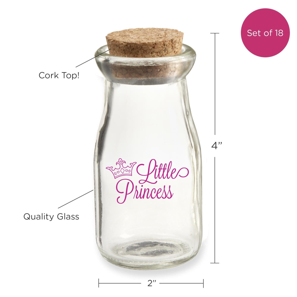 3.8 oz. Vintage Milk Bottle Favor Jar - Little Princess (Set of 18) - Alternate Image 6 | My Wedding Favors