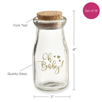Thumbnail for 3.8 oz. Vintage Milk Bottle Favor Jar - Oh Baby (Set of 18)