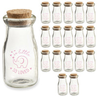 Thumbnail for 3.8 oz. Vintage Milk Bottle Favor Jar - Pink Elephant (Set of 18)