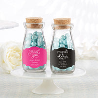 Thumbnail for Personalized 3.8 oz. Vintage Milk Bottle Favor Jar (Set of 18) - Alternate Image 2 | My Wedding Favors