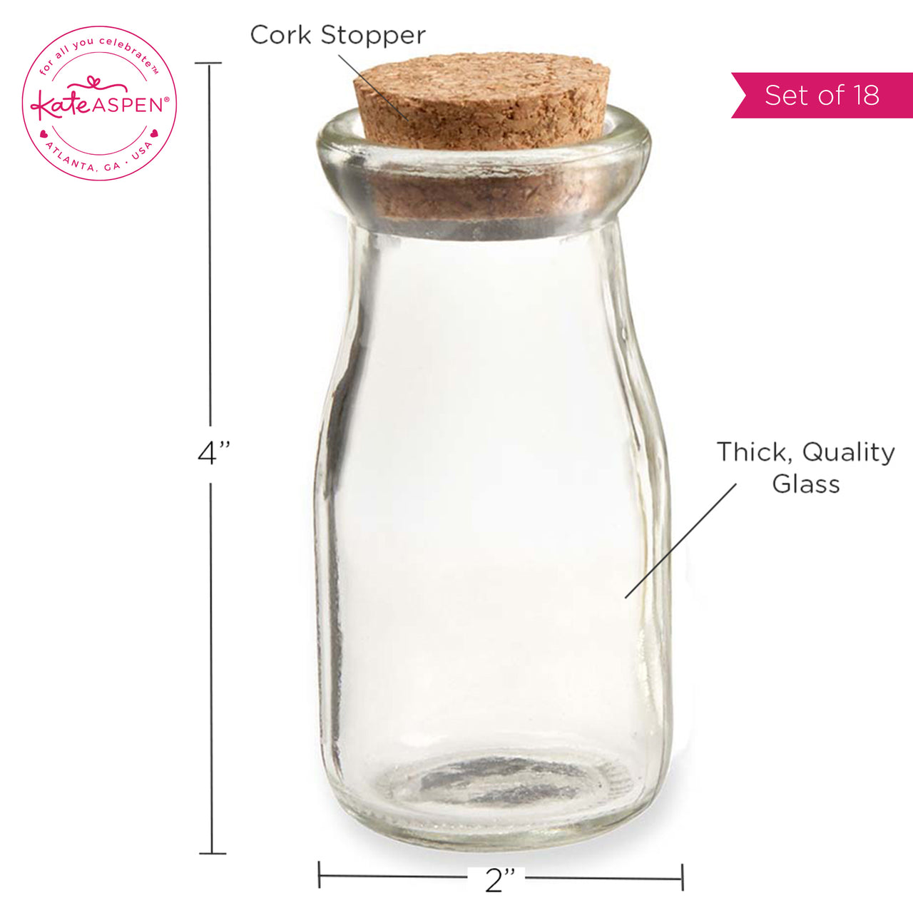 Personalized 3.8 oz. Vintage Milk Bottle Favor Jar (Set of 18) - Alternate Image 5 | My Wedding Favors