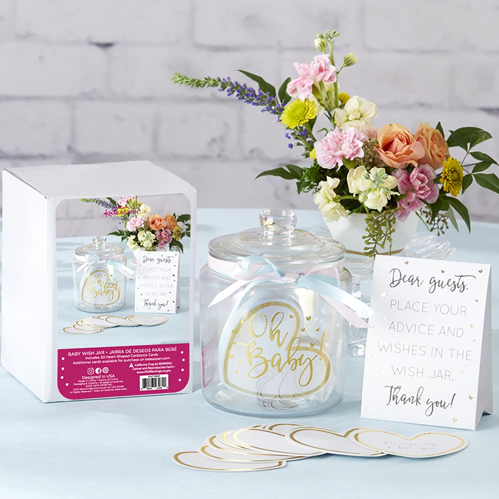Iridescent Baby Shower Wish Jar with Heart Shaped Cards - Alternate Image 5 | My Wedding Favors