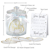 Thumbnail for Iridescent Baby Shower Wish Jar with Heart Shaped Cards - Alternate Image 6 | My Wedding Favors