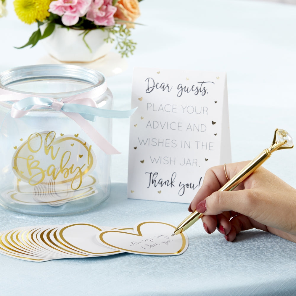 Iridescent Baby Shower Wish Jar with Heart Shaped Cards - Alternate Image 7 | My Wedding Favors