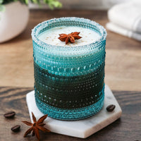 10 oz. Textured Beaded Aqua Glass (Set of 6) Alternate Image 2 - My Wedding Favors