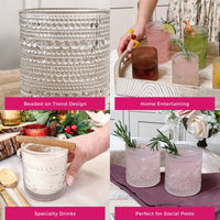 10 oz. Textured Hobnail Beaded Clear Rocks Drinking Glasses (Set of 6) - Alternate Image 5 | My Wedding Favors