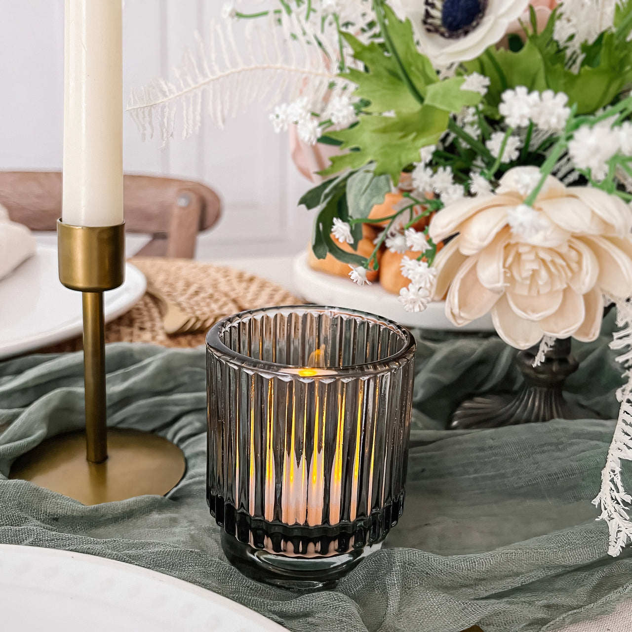 Clear Glass Votive Candle Holder