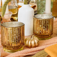Ribbed Gold Glass Votive Candle Holder (Set of 6)Alternate Image 11, My Wedding Favors | Votive Tea Light Holder