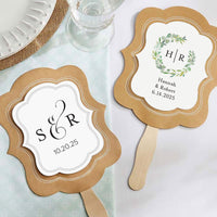 Kraft Hand Fan (Set of 20) (Personalization Available) - Alternate Image 2 | My Wedding Favors