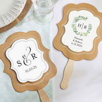 Thumbnail for Kraft Hand Fan (Set of 20) (Personalization Available) - Alternate Image 2 | My Wedding Favors