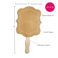Thumbnail for Kraft Hand Fan (Set of 20) (Personalization Available) - Alternate Image 6 | My Wedding Favors