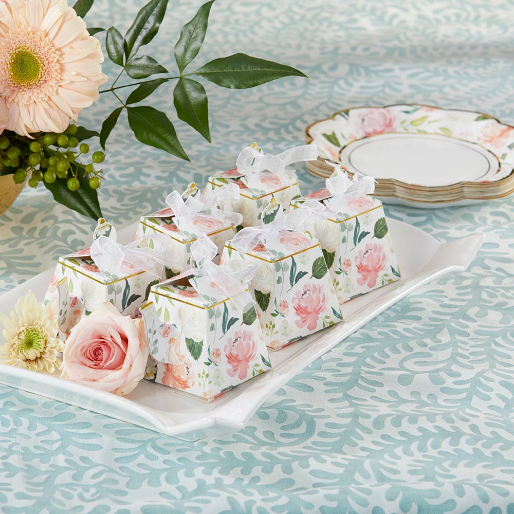 Floral Teapot Favor Box (Set of 24) - Main Image | My Wedding Favors