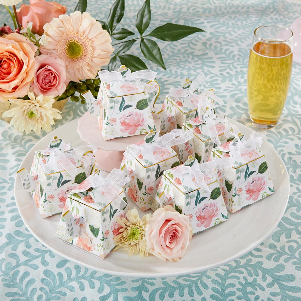 Floral Teapot Favor Box (Set of 24) - Alternate Image 8 | My Wedding Favors