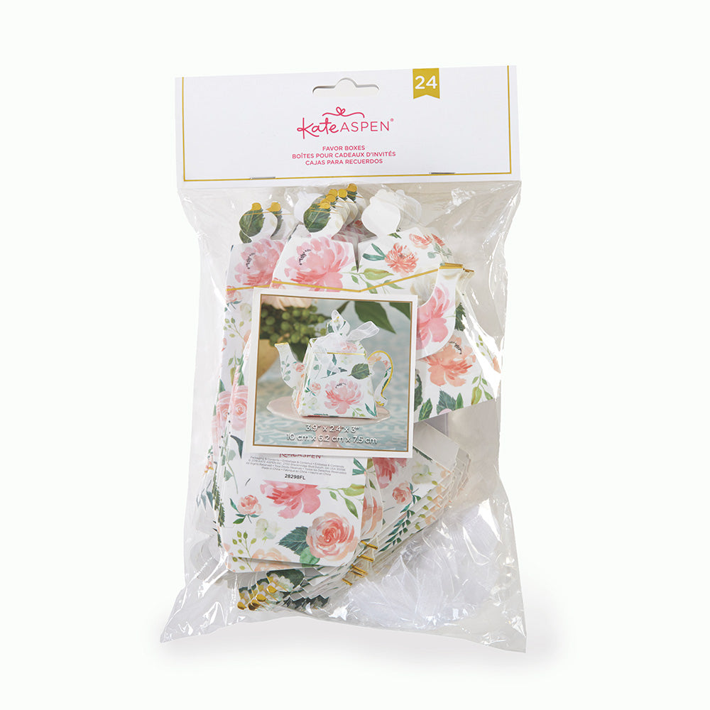 Floral Teapot Favor Box (Set of 24) - Alternate Image 9 | My Wedding Favors
