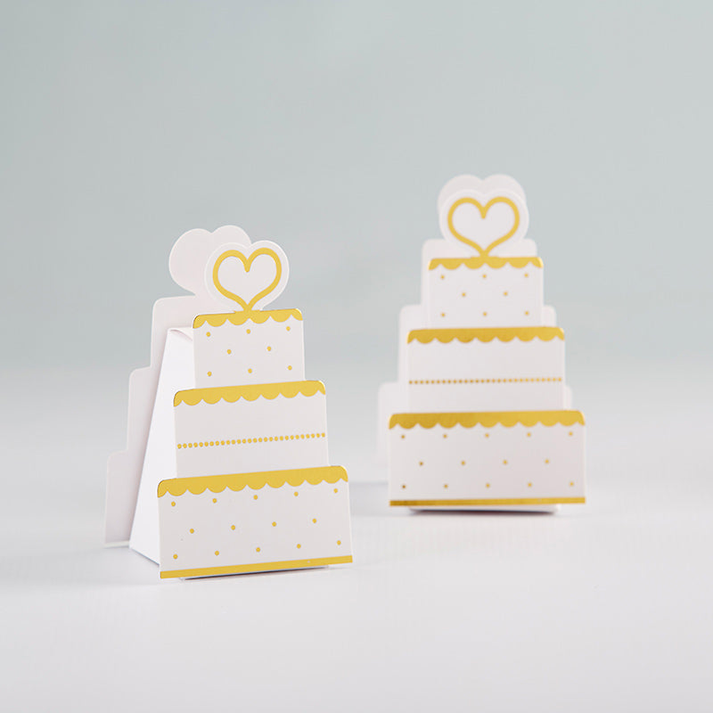Gold Wedding Cake Favor Box (Set of 12) - Main Image | My Wedding Favors