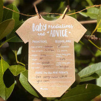 Thumbnail for Baby Shower Prediction Advice Card - Onesie Shape (Set of 50) - Alternate Image 2 | My Wedding Favors