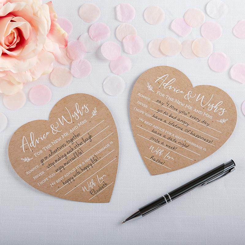 Wedding Advice Card - Heart Shape (Set of 50) - Alternate Image 2 | My Wedding Favors