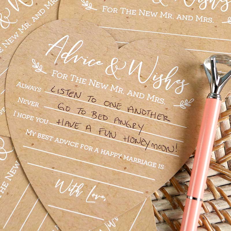Wedding Advice Card - Heart Shape (Set of 50) - Alternate Image 5 | My Wedding Favors