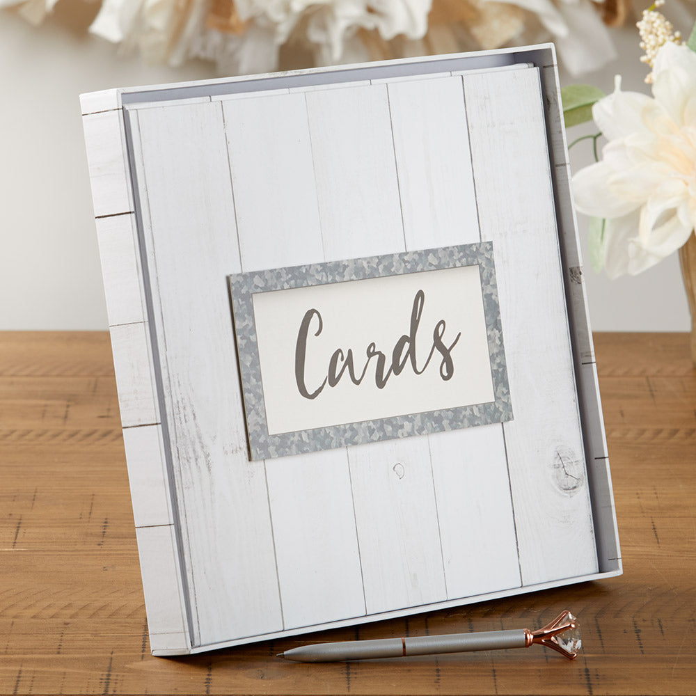 Rustic White Wood Card Box - Alternate Image 5 | My Wedding Favors