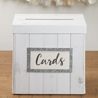 Thumbnail for Rustic White Wood Card Box - Alternate Image 6 | My Wedding Favors