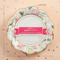 Thumbnail for Floral 7 in. Premium Paper Plates (Set of 16) - Alternate Image 5 | My Wedding Favors