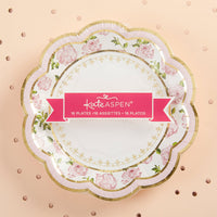 Thumbnail for Pink Tea Time Whimsy 7 in. Premium Paper Plates (Set of 16) - Alternate Image 5 | My Wedding Favors