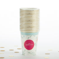 Thumbnail for Geometric Floral 8 oz. Paper Cups (Set of 16) - Alternate Image 2 | My Wedding Favors
