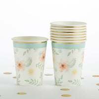 Thumbnail for Geometric Floral 8 oz. Paper Cups (Set of 16) - Alternate Image 5 | My Wedding Favors