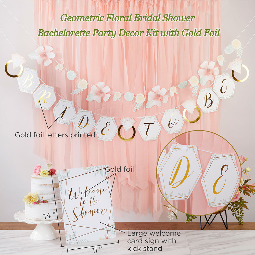 Geometric Floral Bridal Shower Kit - Alternate Image 7 | My Wedding Favors