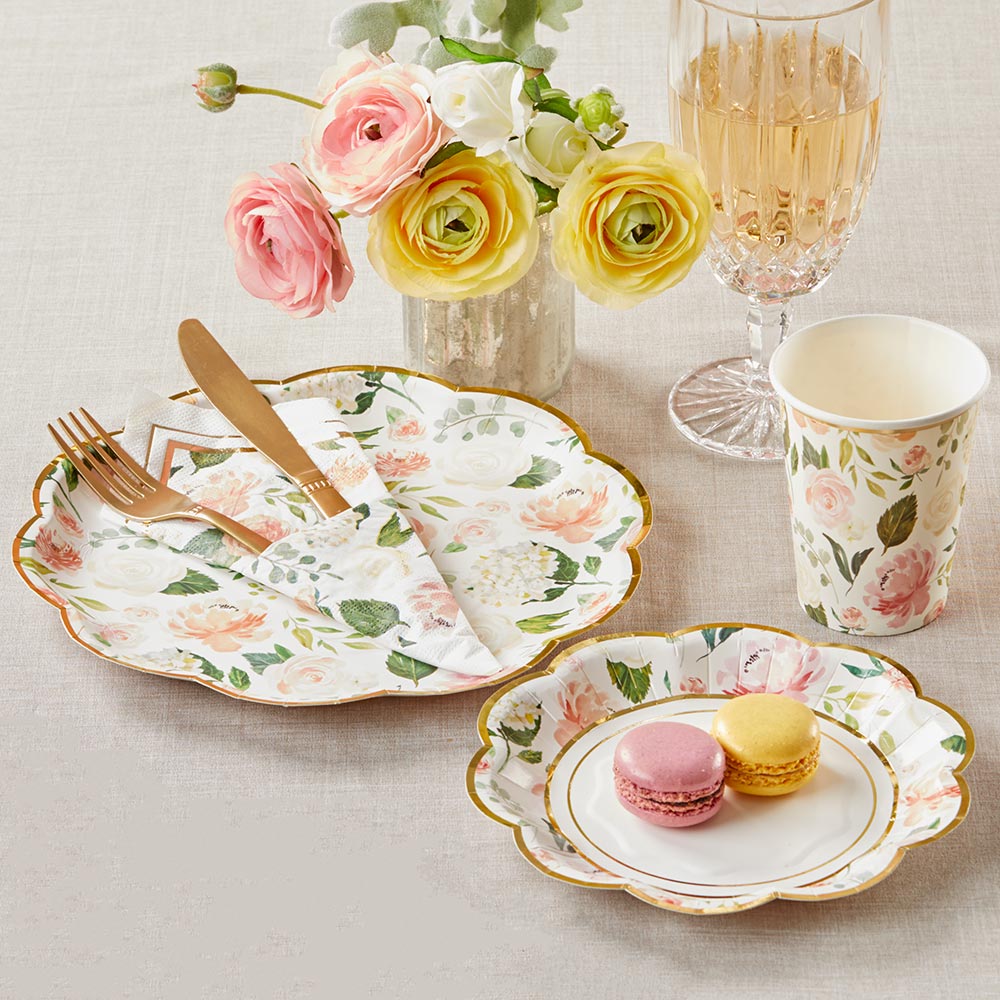 Pink Floral Brunch 62 piece Tableware Set (16 guests) | 00264NA-KIT
