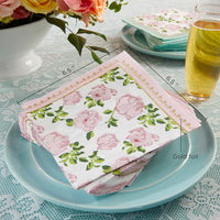 Thumbnail for Pink Tea Time Whimsy Paper Napkins (Set of 30) - Alternate Image 2 | My Wedding Favors