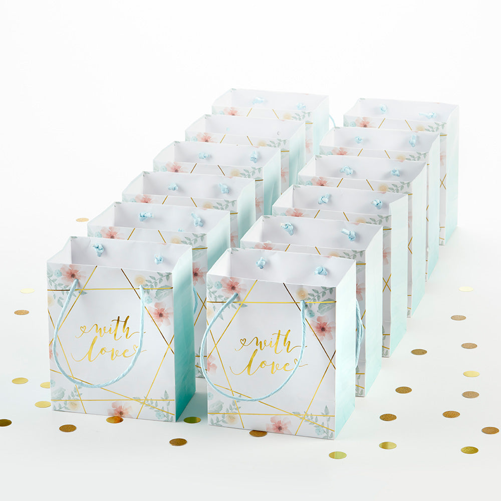 Geometric Floral Gift Bag (Set of 12)