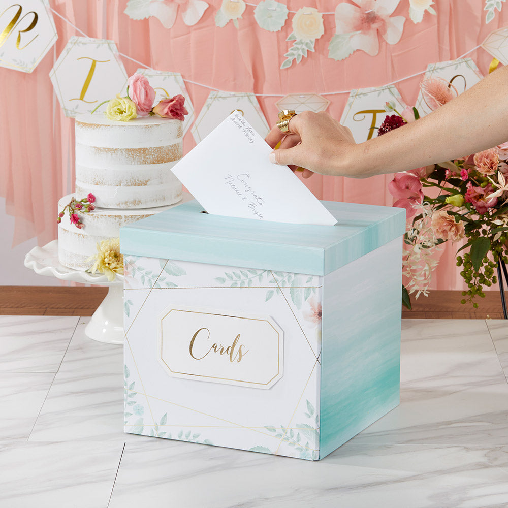 Geometric Floral Card Box - Alternate Image 2 | My Wedding Favors