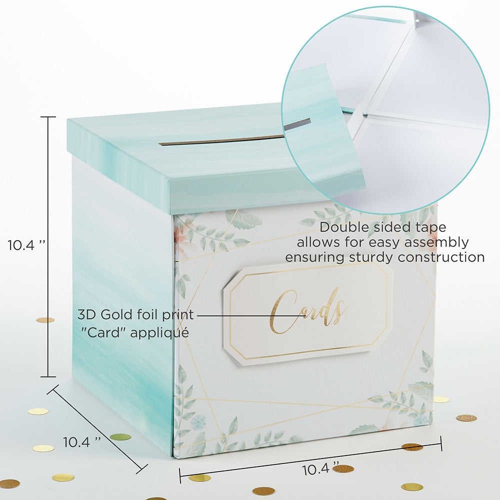Geometric Floral Card Box - Alternate Image 7 | My Wedding Favors