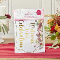 Thumbnail for Burgundy Blush Floral Party Décor Sign Kit (Set of 8) - Alternate Image 7 | My Wedding Favors