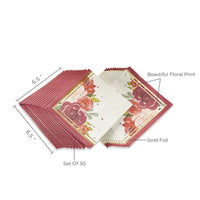 Thumbnail for Burgundy Blush Floral 2 Ply Paper Napkins (Set of 30) - Alternate Image 6 | My Wedding Favors
