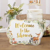 Thumbnail for Woodland Baby Décor Sign Kit (Set of 8) - Main Image | My Wedding Favors