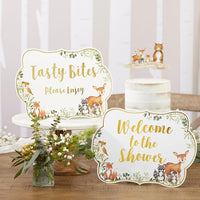 Thumbnail for Woodland Baby Décor Sign Kit (Set of 8) - Alternate Image 3 | My Wedding Favors