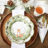 Woodland Baby 9 in. Premium Paper Plates (Set of 16) - Alternate Image 5 | My Wedding Favors