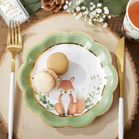 Thumbnail for Woodland Baby 7 in. Premium Paper Plates (Set of 16) - Main Image | My Wedding Favors
