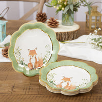 Thumbnail for Woodland Baby 7 in. Premium Paper Plates (Set of 16) - Alternate Image 2 | My Wedding Favors