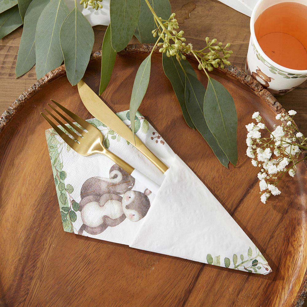Woodland Baby 2 Ply Paper Napkins (Set of 30) - Alternate Image 2 | My Wedding Favors