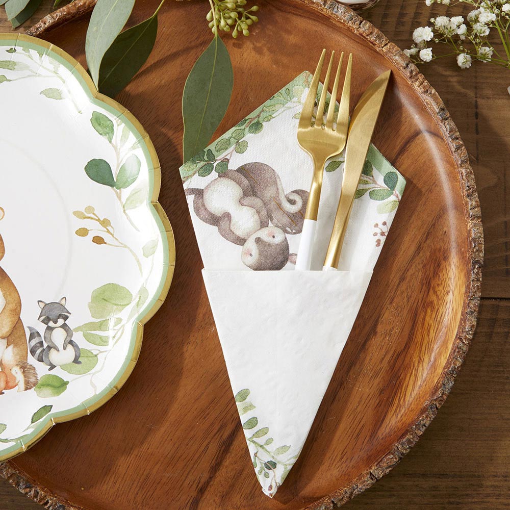 Woodland Baby 2 Ply Paper Napkins (Set of 30) - Alternate Image 5 | My Wedding Favors