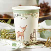 Thumbnail for Woodland Baby 8 oz. Paper Cups (Set of 16) - Alternate Image 5 | My Wedding Favors