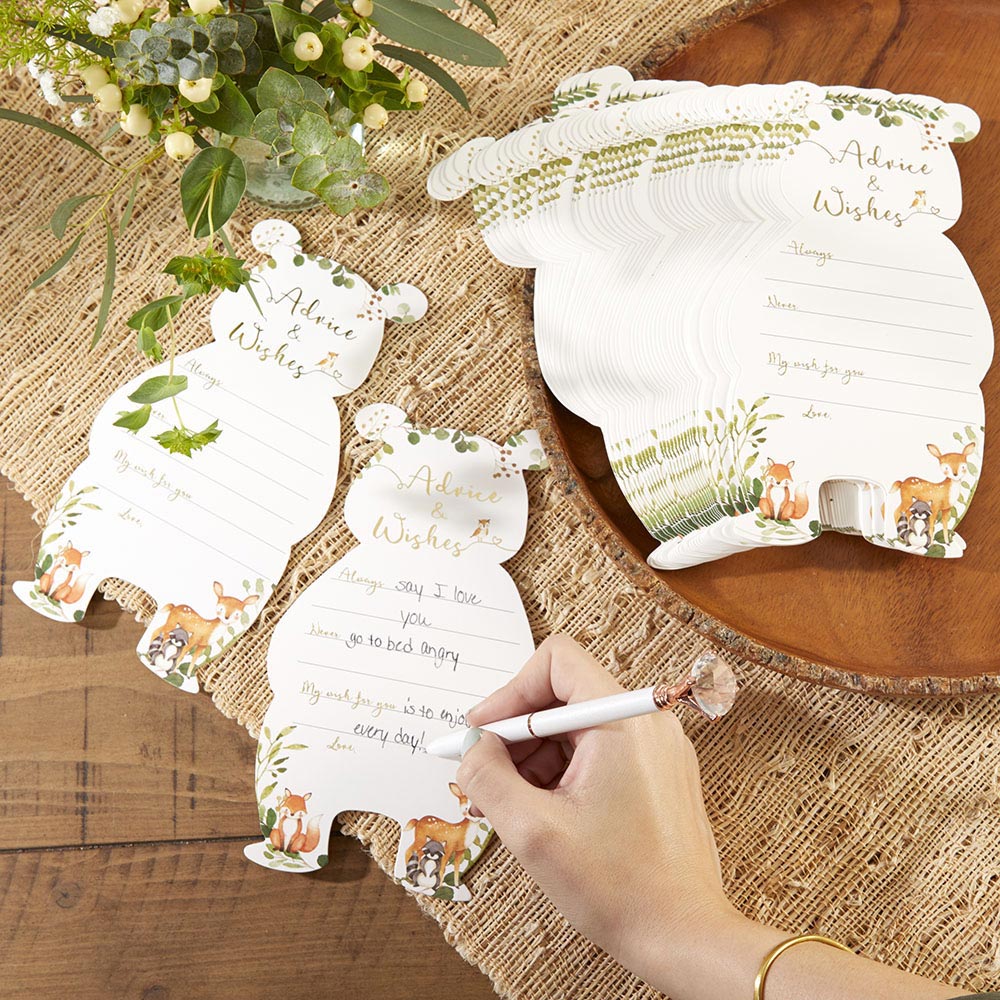 Woodland Baby Advice Card & Baby Shower Game (Set of 50) - Alternate Image 4 | My Wedding Favors