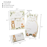 Thumbnail for Woodland Baby Advice Card & Baby Shower Game (Set of 50) - Alternate Image 3 | My Wedding Favors