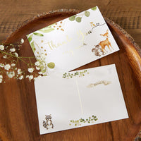 Thumbnail for Woodland Baby Shower Invitation & Thank You Card Bundle (Set of 25) - Alternate Image 3 | My Wedding Favors
