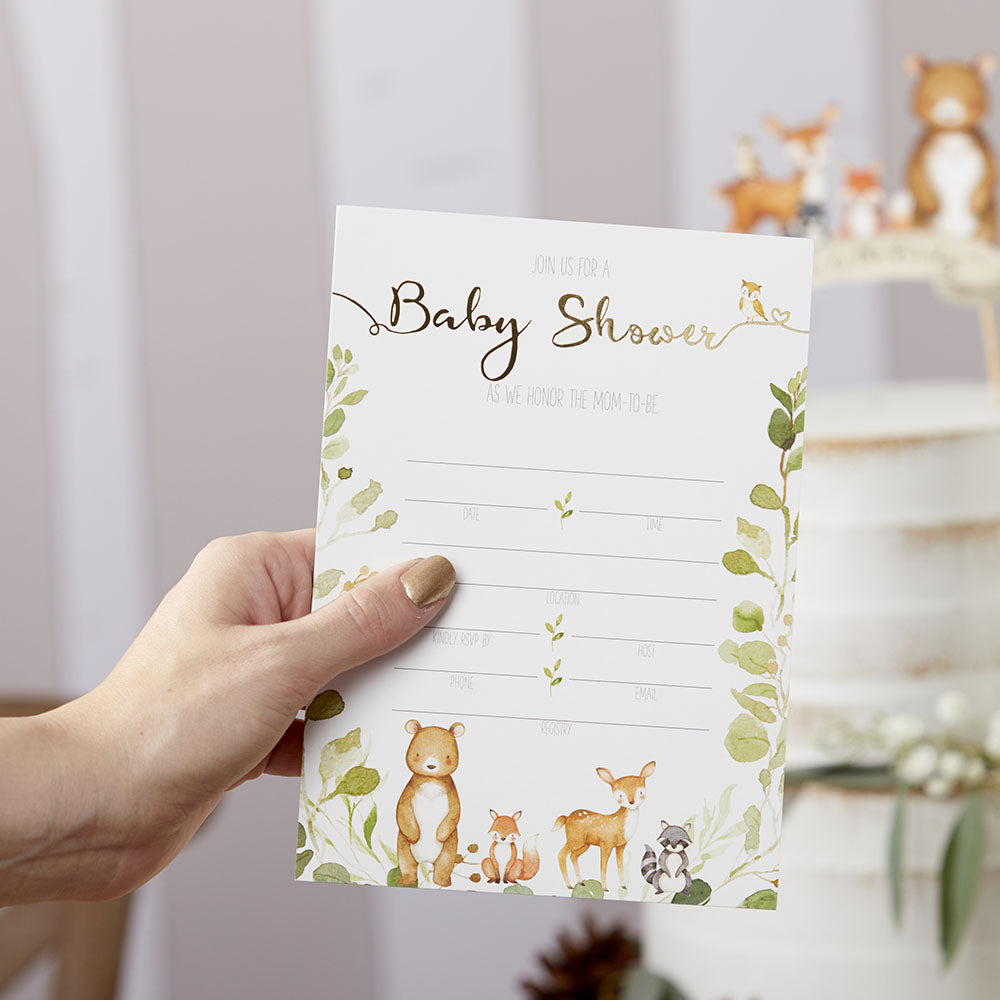 Woodland Baby Shower Invitation & Thank You Card Bundle (Set of 25) - Alternate Image 7 | My Wedding Favors