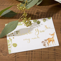 Thumbnail for Woodland Baby Shower Invitation & Thank You Card Bundle (Set of 25) - Alternate Image 8 | My Wedding Favors